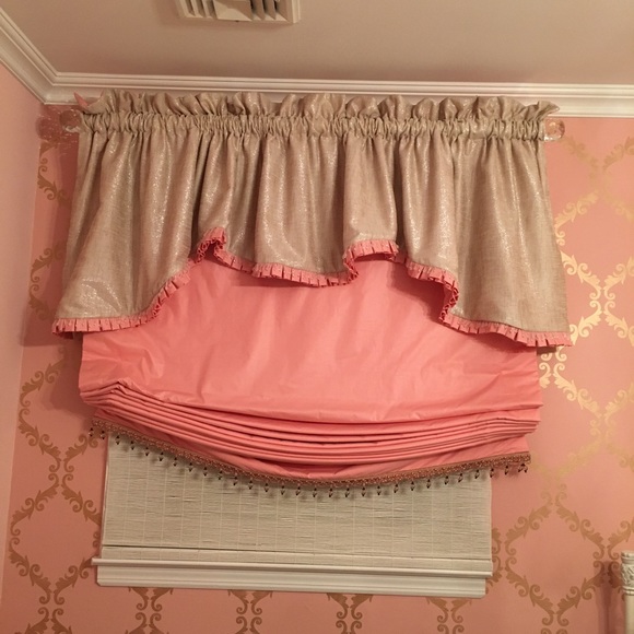 Two custom made window treatments available. Valance and functional shade. - Picture 2 of 2